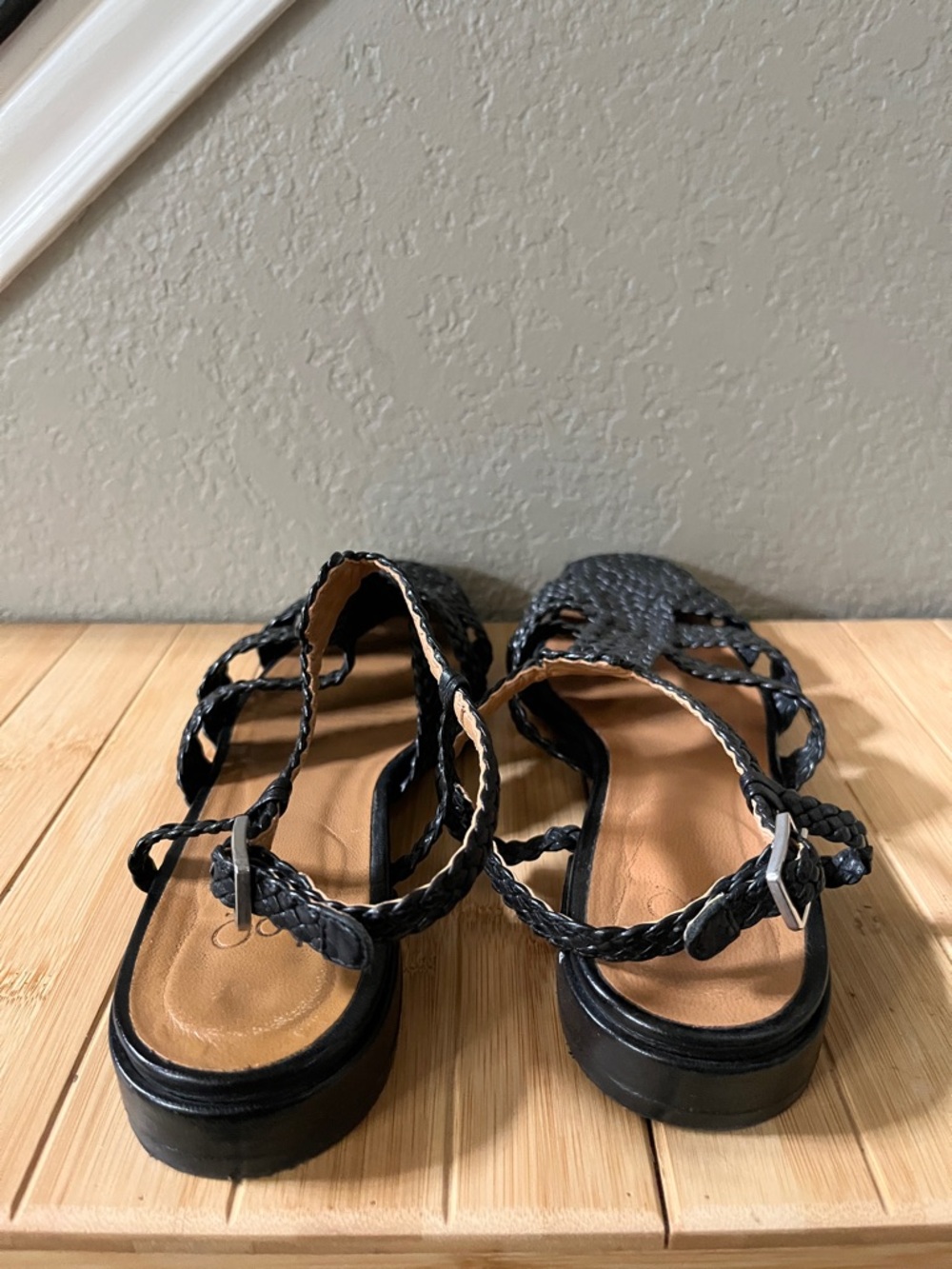 LOQ Arlo Sandal - Black Braided Leather Strappy Women’s Sandals - 39 - Picture 7 of 13